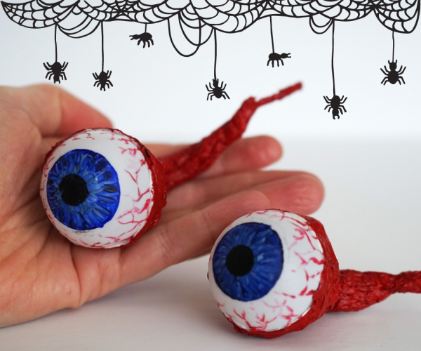 Scary sculpted eyeballs