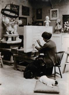 Lady Feodora Gleichen ARBS (1861 - 1922) in her studio