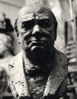 Franta Belsky's portrait bust of Winston Churchill